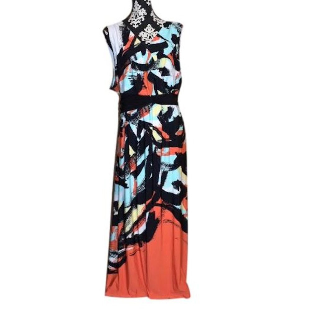 Midnight Velvet NEW orange and black sleeveless women's plus size 24